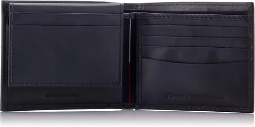 Miniatura 5 de Tommy Hilfiger Cartera de cuero genuino para hombre con múltiples ranuras para tarjetas