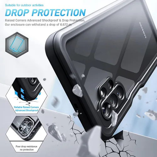 Miniatura 6 de Funda impermeable para Samsung S21, a prueba de polvo, a prueba de golpes, IP68, con protector de pantalla, funda protectora de cuerpo completo