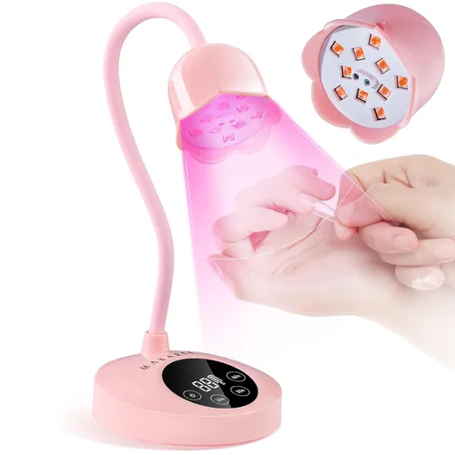 Miniatura 13 de Makartt Lámpara LED UV para Uñas - Luz UV de Cuello de Ganso para Uñas Inalámbrica Recargable USB 39W Secadora Lámpara LED con Sensor Automático 4
