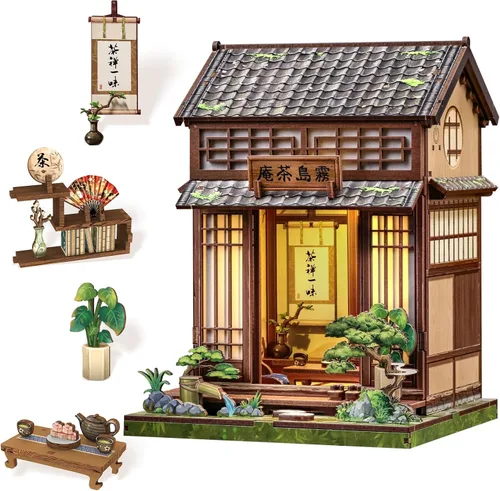 Miniatura 11 de Kit de Rincón de Libros, Kits de Casa en Miniatura DIY para Adultos y Adolescentes, Casa de Muñecas Pequeña Booknook Casa de Jardín Estantería