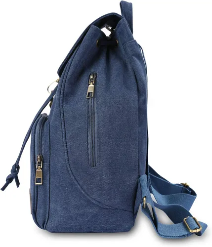 Miniatura 13 de Mochilas de lona a la moda, bolso casual para compras al aire libre, mochila deportiva, senderismo, viajes, bolsa multiusos, Café, Mochilas