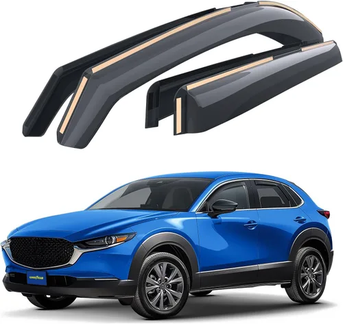 Miniatura 9 de Goodyear - Deflectores de ventana de canal irrompibles para Honda Pilot 2016-2022/Honda Passport 2019-2025, protectores para la lluvia, viseras