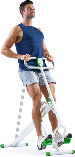 Sunny Health & Fitness Row-N-Ride - Entrenador de sentadillas, equipo de ejercicio plegable y de fácil instalación, resistencia ajustable, para