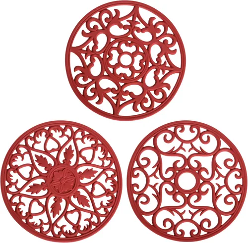 Miniatura 7 de Salvamanteles para platos calientes, salvamanteles de silicona para ollas y sartenes, salvamanteles tallados para cocina, tapete multiusos