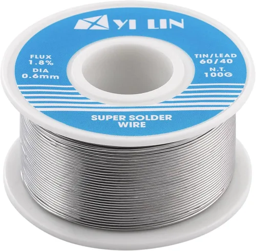 Miniatura 7 de YI LIN 60/40 Soldadura 3.53 oz de estaño plomo colofonia núcleo alambre de soldadura para soldadura eléctrica (0.031 in/3.53 oz)