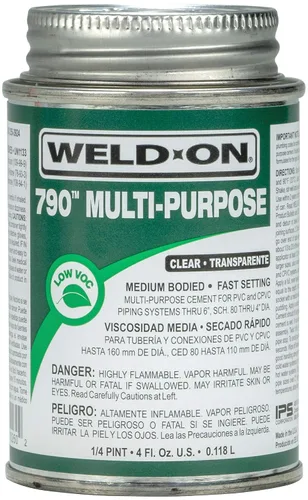 Miniatura 8 de Weld-On 10121 711 Cemento solvente de PVC de grado industrial de alta resistencia, de ajuste medio y bajo contenido de compuestos orgánicos