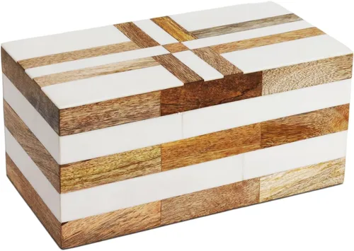 Miniatura 21 de Handicrafts Home Caja de recuerdo decorativa de 8 x 5 – Pequeña caja organizadora con tapa, almacenamiento decorativo Boho, caja de memoria retro