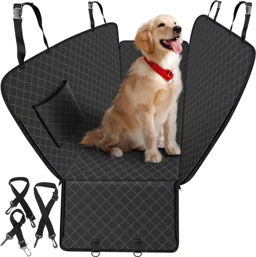 Funda de asiento de automóvil para perro con bolsillo de almacenamiento, hamaca para perro que protege contra la suciedad, fundas de asiento para
