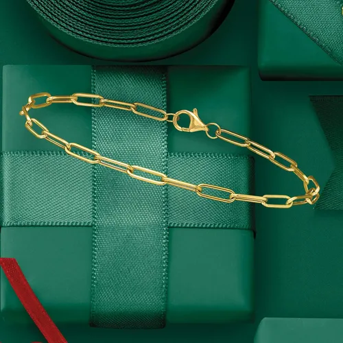 Miniatura 3 de Ross-Simons Italian 18kt Yellow Gold Paper Clip Link Bracelet