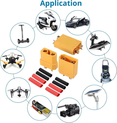 Miniatura 5 de AUTOUTLET 20 unids 10 pares XT30 bala conectores macho y hembra con termorretráctil para coche RC/barco/batería LiPo