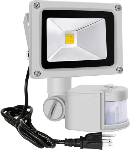Miniatura 11 de Luces de inundación con sensor de movimiento al aire libre, lámpara LED de inducción de 10 W, foco impermeable IP65, 6500 K luz de sensor LED, luz
