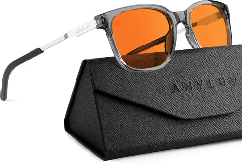 Miniatura 17 de ANYLUV Blue Light Glasses for Men, Lightweight Computer Gaming Glasses, Stylish Anti Eyestrain Blue Light Blocking Men