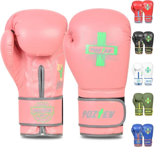 Miniatura 8 de Guantes de boxeo para hombres y mujeres, guantes de entrenamiento profesionales para sparring, entrenamiento de bolsa pesada, guantes de enfoque