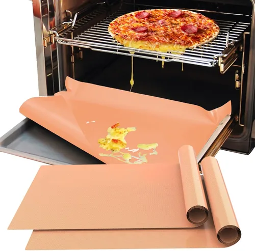 Miniatura 18 de Revestimientos para horno para la parte inferior del horno, 16 x 24 pulgadas de grosor, antiadherentes, antiadherentes, forros de horno Negro