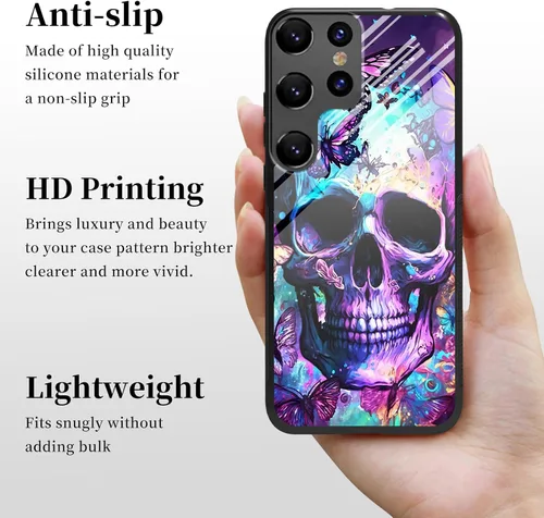 Miniatura 4 de Funda para Samsung Galaxy S22 Ultra Phone Grip con soporte expandible Soporte Soporte Kickstand, TPU suave a prueba de golpes Anti-arañazos Tapa