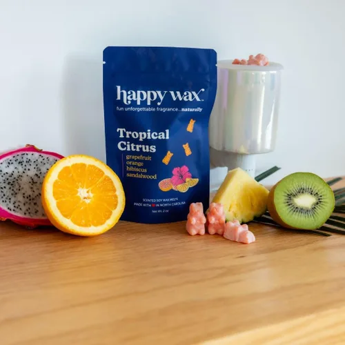 Miniatura 8 de Happy Wax Cera de oso perfumada tropical cítrica – Natural fuerte perfumada infusión de verano con aceites esenciales – No tóxica y segura