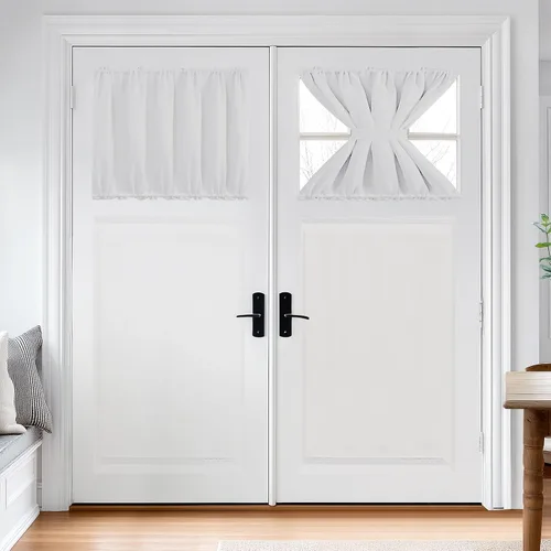 Miniatura 56 de Cortina térmica para puerta con bolsillo para barra, opacas, tratamiento de ventanas con ojales y ojales Deconovo 1 panel