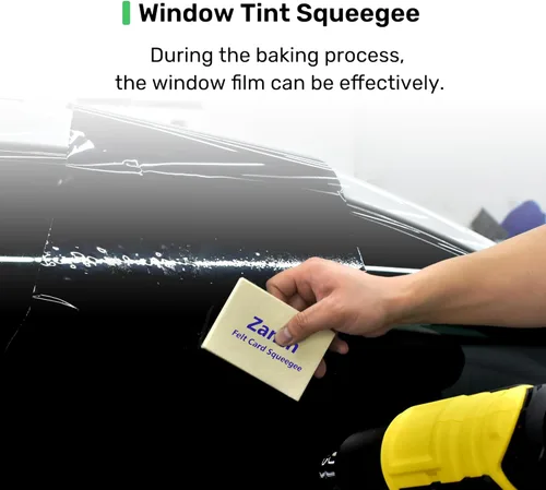 Miniatura 3 de Zanch Herramientas de tinte de ventanas, escobilla de fieltro de lana suave para protección contra el tinte de ventanas e instalación de película
