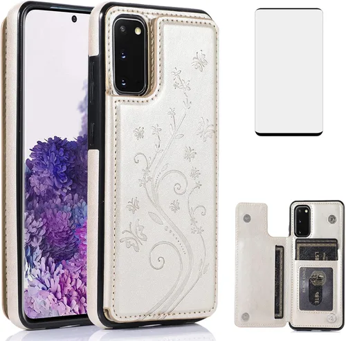 Miniatura 11 de Funda de teléfono para Samsung Galaxy S20 Glaxay S 20 5G de 6.2 pulgadas con protector de pantalla de vidrio templado y tarjetero con soporte