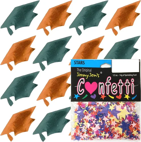 Miniatura 52 de Confetti Grad Cap Negro, Azul Marino Combo - 2 bolsas de media onza (1 oz)