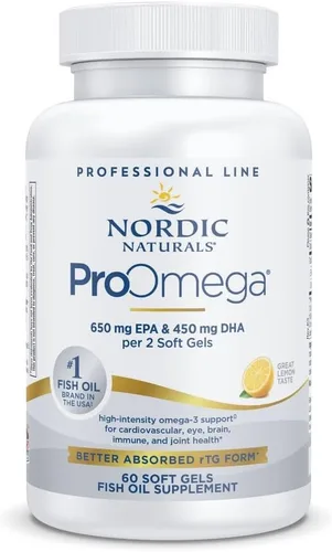 Miniatura 9 de Nordic Naturals ProOmega, sabor a limón, 210 geles suaves, 1000 mg de omega-3, aceite de pescado de alta potencia con EPA y DHA, promueve la salud