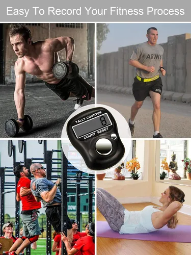Miniatura 2 de Tatuo 18 piezas de mano contador de 5 dedos digitales contador clickers reiniciables número mecánico de mano clic