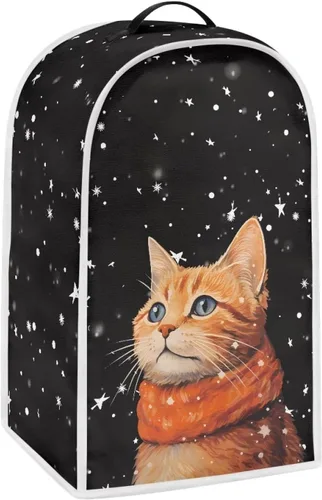 Miniatura 28 de doginthehole Cubierta antipolvo para licuadora de gatos negros, cubierta para electrodomésticos, resistente al polvo, con mango superior
