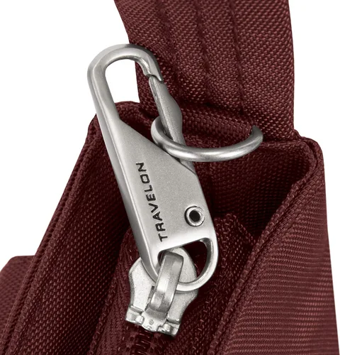 Miniatura 9 de Travelon - Mini bolsa clásica de hombro antirrobo, Vino), 42459-230