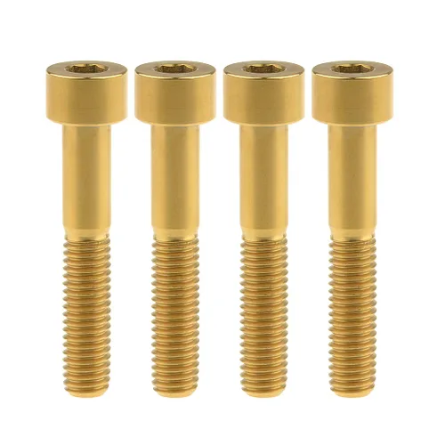 Miniatura 59 de Tornillos de titanio Ti M8 x15 20 25 30 35 40 45 50 60 2.756 in 0.049 in de paso hexagonal Allen Tornillos de cabeza hueca paquete de 4