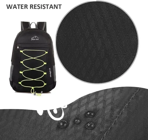 Miniatura 4 de Mochila de senderismo resistente al agua, para exteriores CLEVER BEES Negro