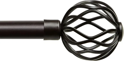 Miniatura 2 de Exclusive Home Ogee - Juego de cortinero de 1 pulgada y remates a juego, bronce mate, ajustable de 36 a 72 pulgadas