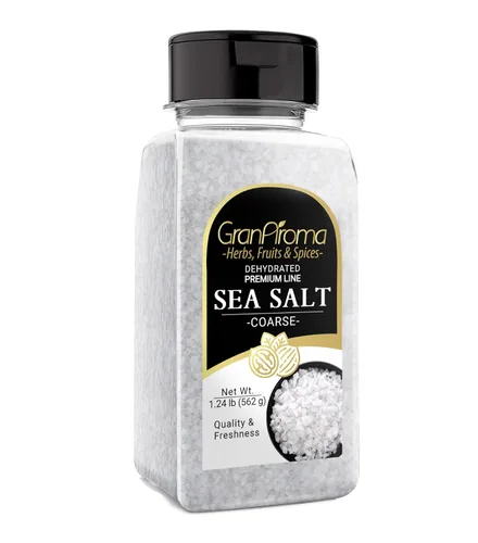 GranAroma Sal marina gruesa, sal de acabado, aditivo de cocina y baño (1.24 libras)