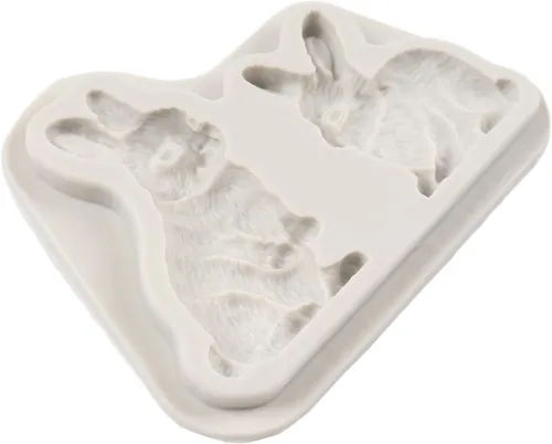 Miniatura 5 de Molde de silicona de conejo para fondant, molde de caramelo de chocolate para decoración de pasteles, decoración de cupcakes, pasta de goma