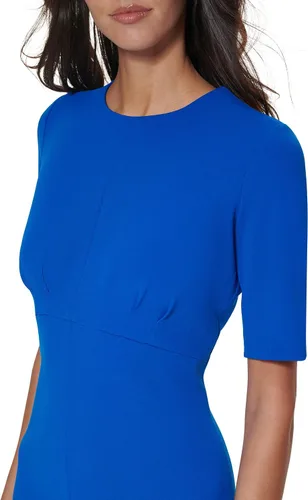 Miniatura 2 de Calvin Klein Womens Crepe Elbow Sleeves Sheath Dress