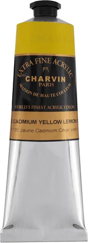 Miniatura 155 de Charvin Pintura acrílica profesional extrafina – verde absenta, tubo de 2.1 fl oz, pigmentos de triple fresado, resistente a la luz, pinturas