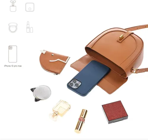 Miniatura 4 de POPSEWING Kit de bricolaje de 16 bolsas de sillín suaves de cuero, kit de bolsa de bricolaje para mujeres, bolsa de hombro, kits de trabajo de cuero
