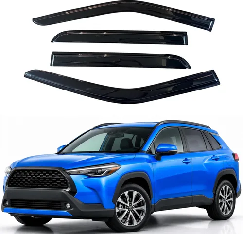 Miniatura 353 de Visor para ventana IG para Hyundai Venue 2020-2023, protector contra la lluvia, adhesivo extra duradero, deflector de viento para lado