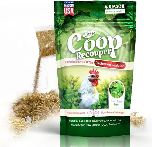 Little Coop Recouper | Una nueva generación de desodorante de gallinero urbano | Fórmula única para liberación lenta | Aroma fresco natural |