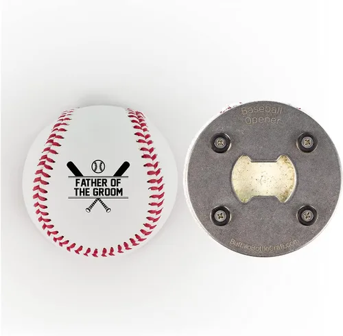 Miniatura 15 de Abridor de botellas de béisbol, padrinos de boda, regalo impreso para el padrino de béisbol personalizado, tamaño oficial, propuesta de boda