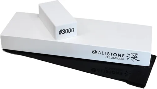 Miniatura 6 de Piedra de afilar FUKAMI Grano grueso 300 w/Nagura, 7.1" x 2.4" x 0.8" (Pro Power. Perfectamente compacto para uso doméstico), fabricado en Japón
