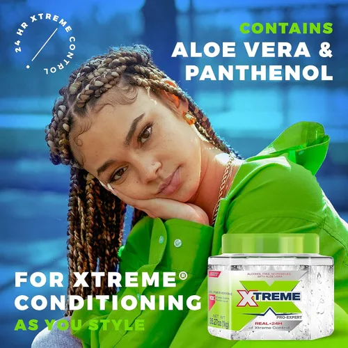 Miniatura 8 de Gel de peinado Xtreme Pro-Expert transparente, sin alcohol, control extremo de 24 horas con aloe vera, frasco de 35.27 oz (paquete de 6)