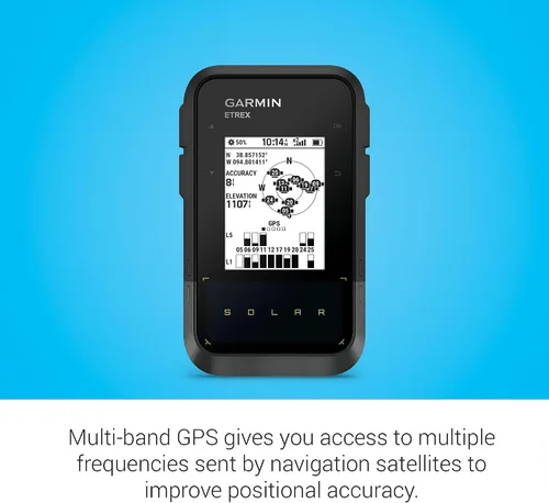 Miniatura 5 de Garmin eTrex® Solar, navegador de mano GPS, duración ilimitada de la batería, resistente al agua
