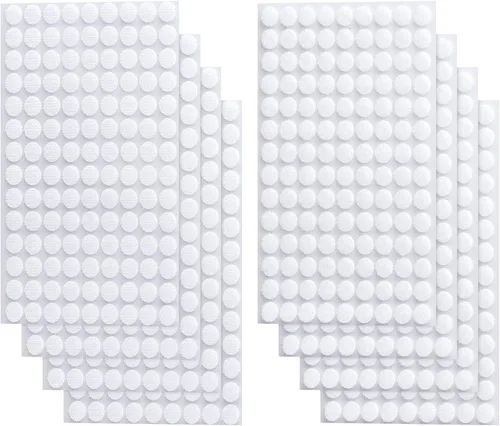 Puntos autoadhesivos, 1000 unidades (juego de 500 pares) de 0.39 pulgadas/0.394 in de diámetro, cinta adhesiva de nailon de 0.39 pulgadas / 0.394