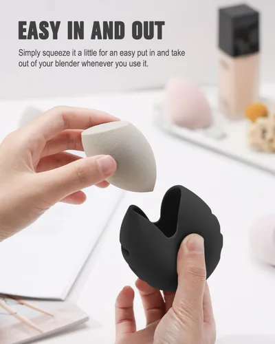 Miniatura 2 de FERYES Soporte para Esponja de Maquillaje con Esponja de Maquillaje – Estuche de Silicona Ecológica para Mezcladora de Belleza y Esponja de Base 2