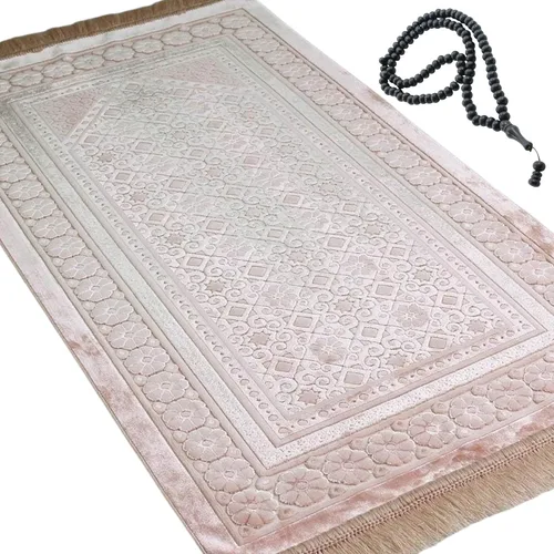 Miniatura 8 de Modefa Alfombra de Oración de Terciopelo – Alfombra Turca de Felpa Suave Janamaz Sajada Carpet para Hombres y Mujeres - Tapete de Oración Liso