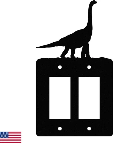 Miniatura 20 de Cubierta de Interruptor de Luz de Acero Americano, Cubierta de Enchufe con Decoración de Dinosaurio, Cuerpo de Tiranosaurio T-Rex, Interruptor