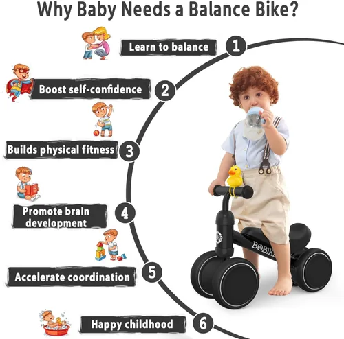 Miniatura 4 de Juguetes de bicicleta de equilibrio para bebés de 12 a 36 meses, juguete para niños y niñas, regalos para niños pequeños, el mejor regalo de primer
