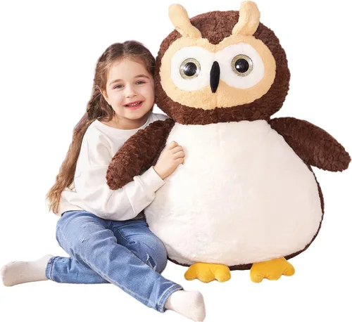 IKASA Juguete de peluche de búho gigante, juguete de peluche grande de 23 pulgadas para niños, niñas, niños, novia y niños
