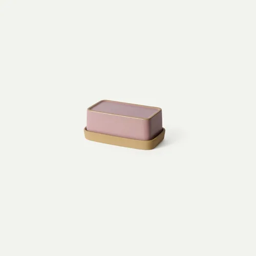 Miniatura 17 de Mora Mantequillera de cerámica dos en uno con tapa, recipiente de mantequilla cubierto para dejar en la encimera, soporte de almacenamiento grande