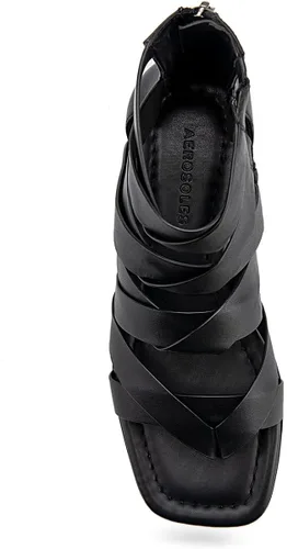 Miniatura 9 de Aerosoles Sandalias planas Harper para mujer, Cuero negro